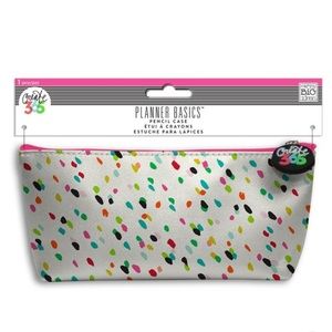 Happy Planner Basics Graphic Multi Colored Confetti Pouch / Case.